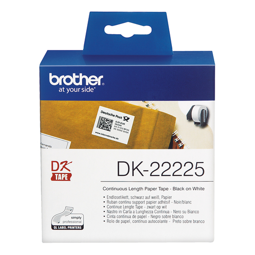 BROTHER Rollo de Papel Continuo Blanco de 38mm x 30,48m