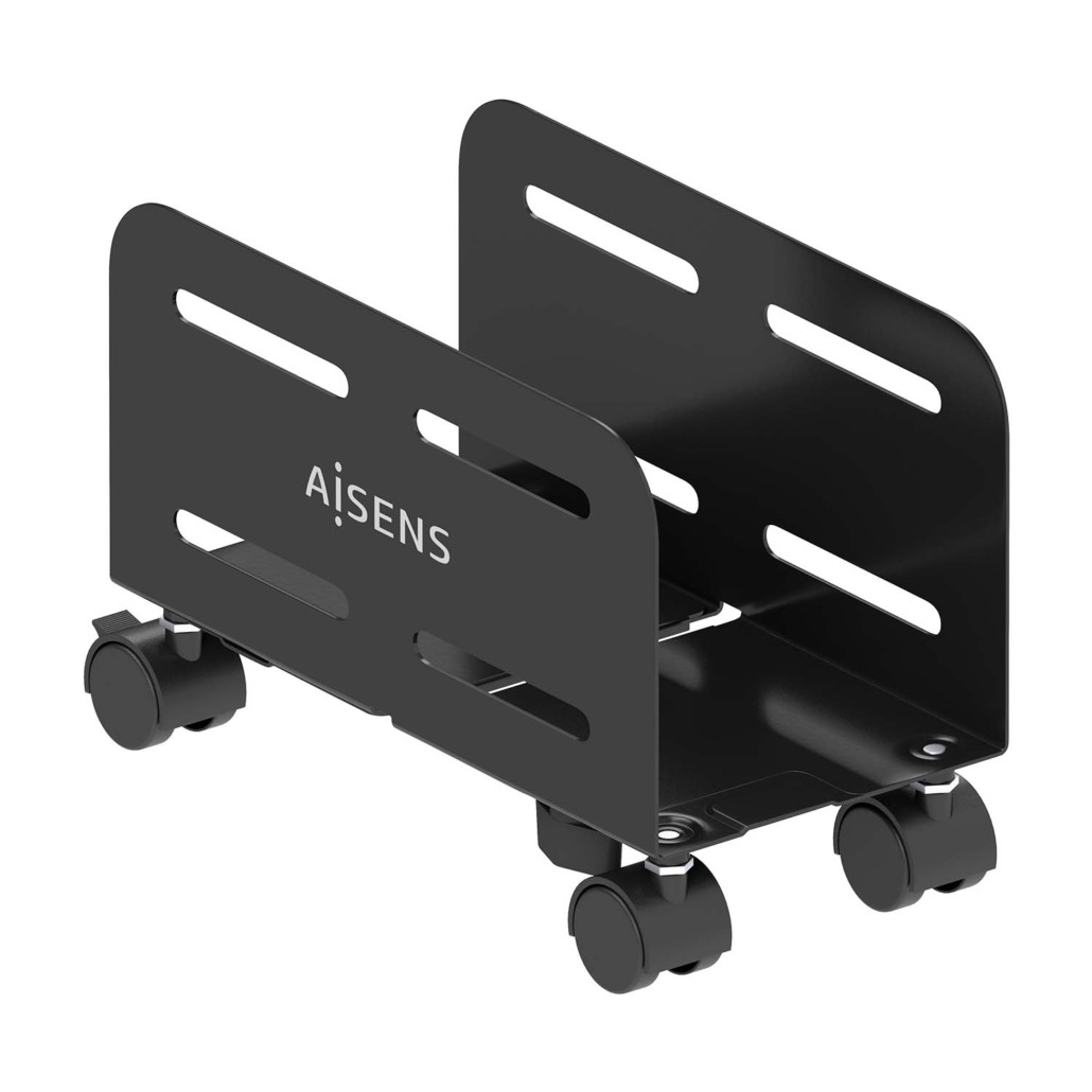 AISENS - SOPORTE METALICO AJUSTABLE DE SUELO PARA CPU, NEGRO