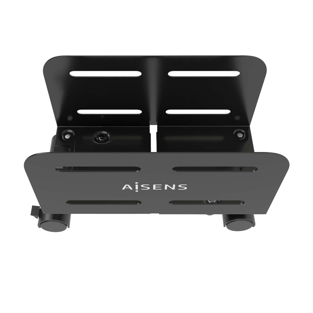 AISENS - SOPORTE METALICO AJUSTABLE DE SUELO PARA CPU, NEGRO