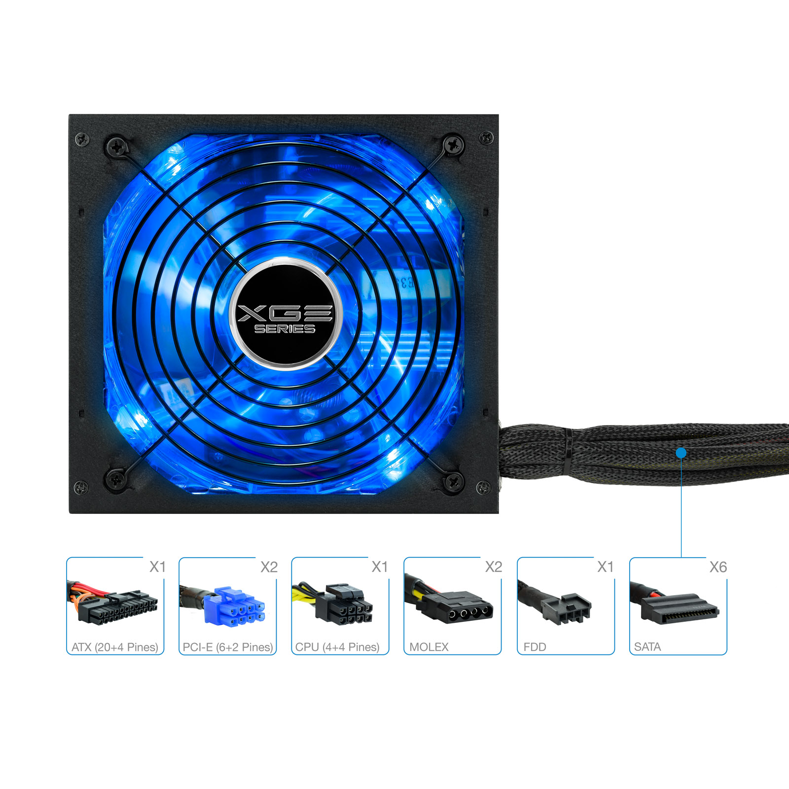 TOOQ FUENTE GAMING 700W ATX12V V2.31 APFC 82+ LED ON/OFF