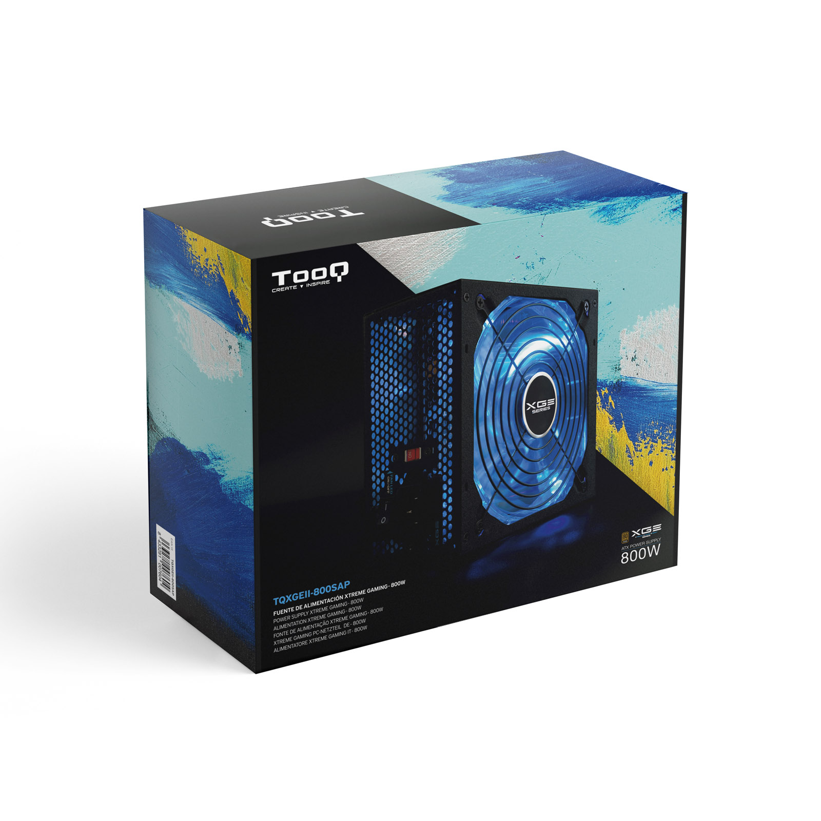 TOOQ FUENTE GAMING 800W ATX12V V2.31 APFC 82+ LED ON/OFF