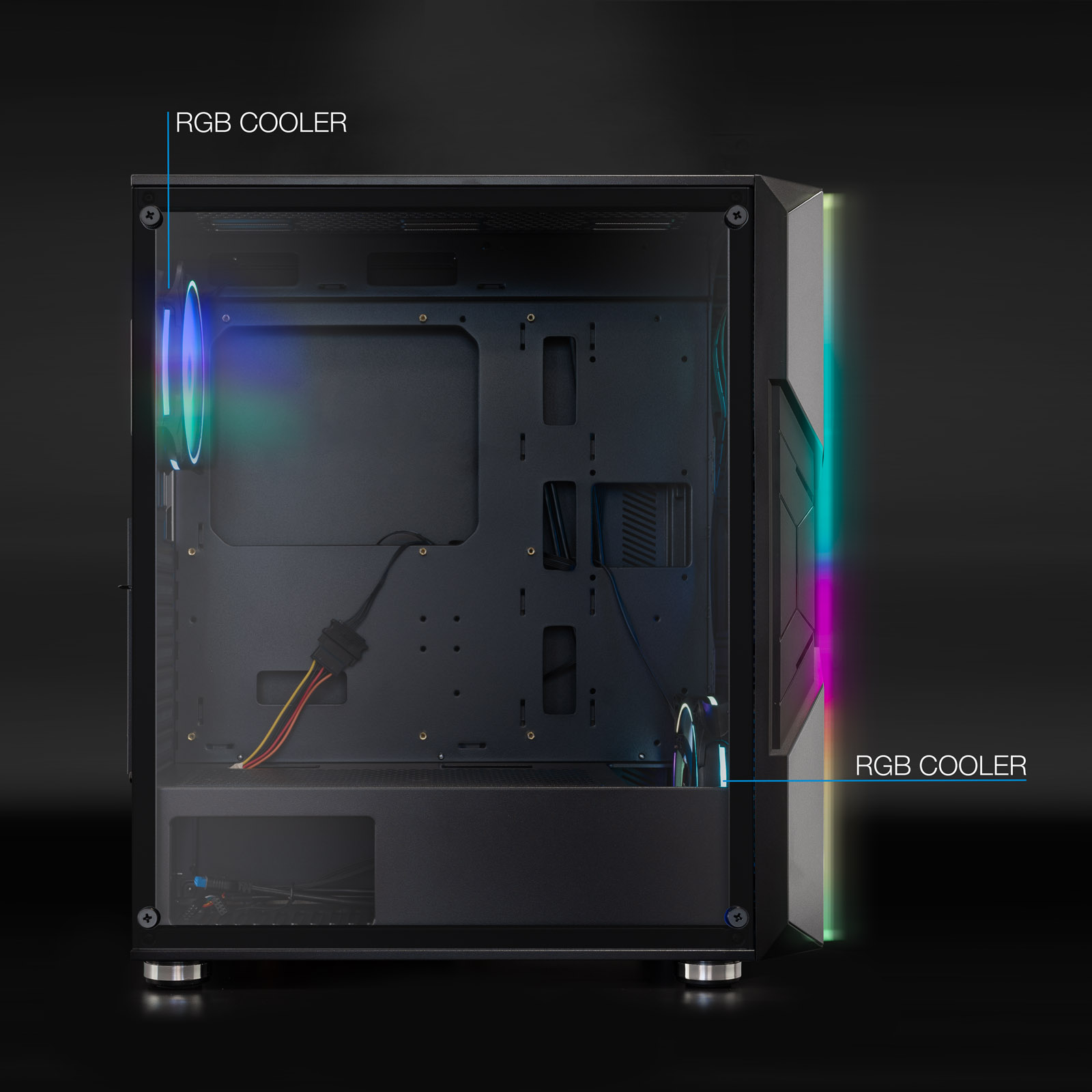 TOOQ CAJA SEMITORRE GAMING NIGHTCITY NEGRA