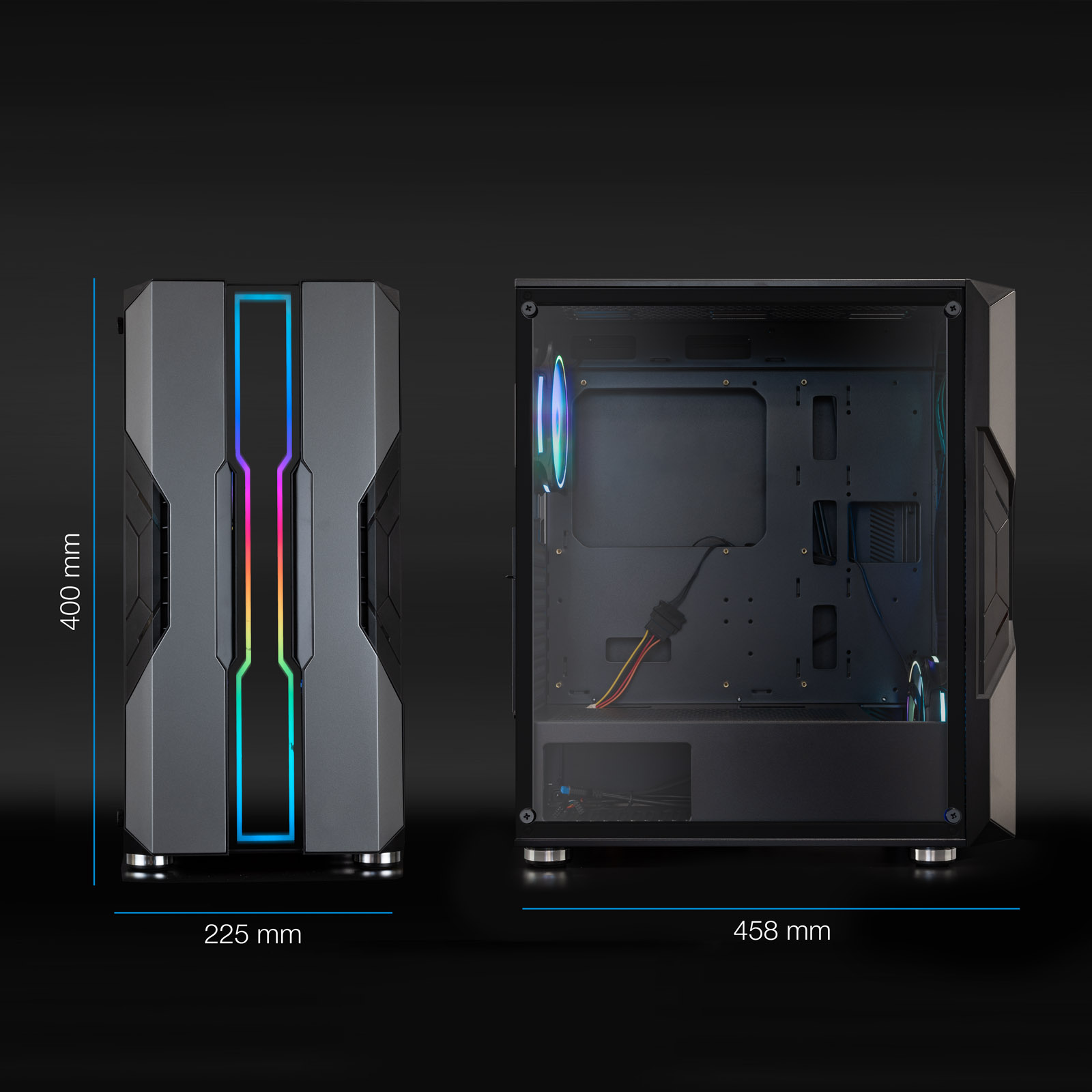 TOOQ CAJA SEMITORRE GAMING NIGHTCITY NEGRA