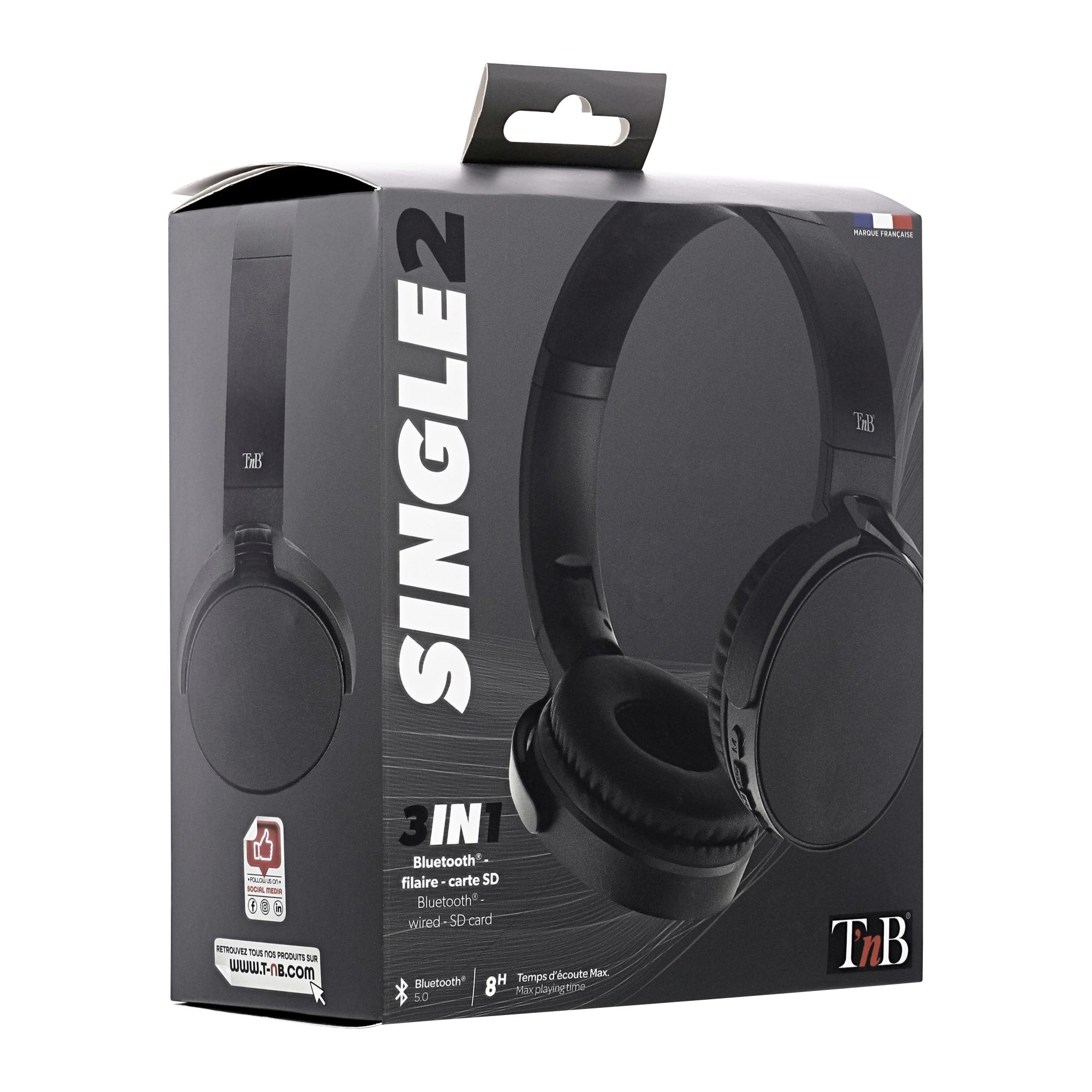 TNB SINGLE 2 - Auricular inalámbrico Bluetooth 5.0 - negro