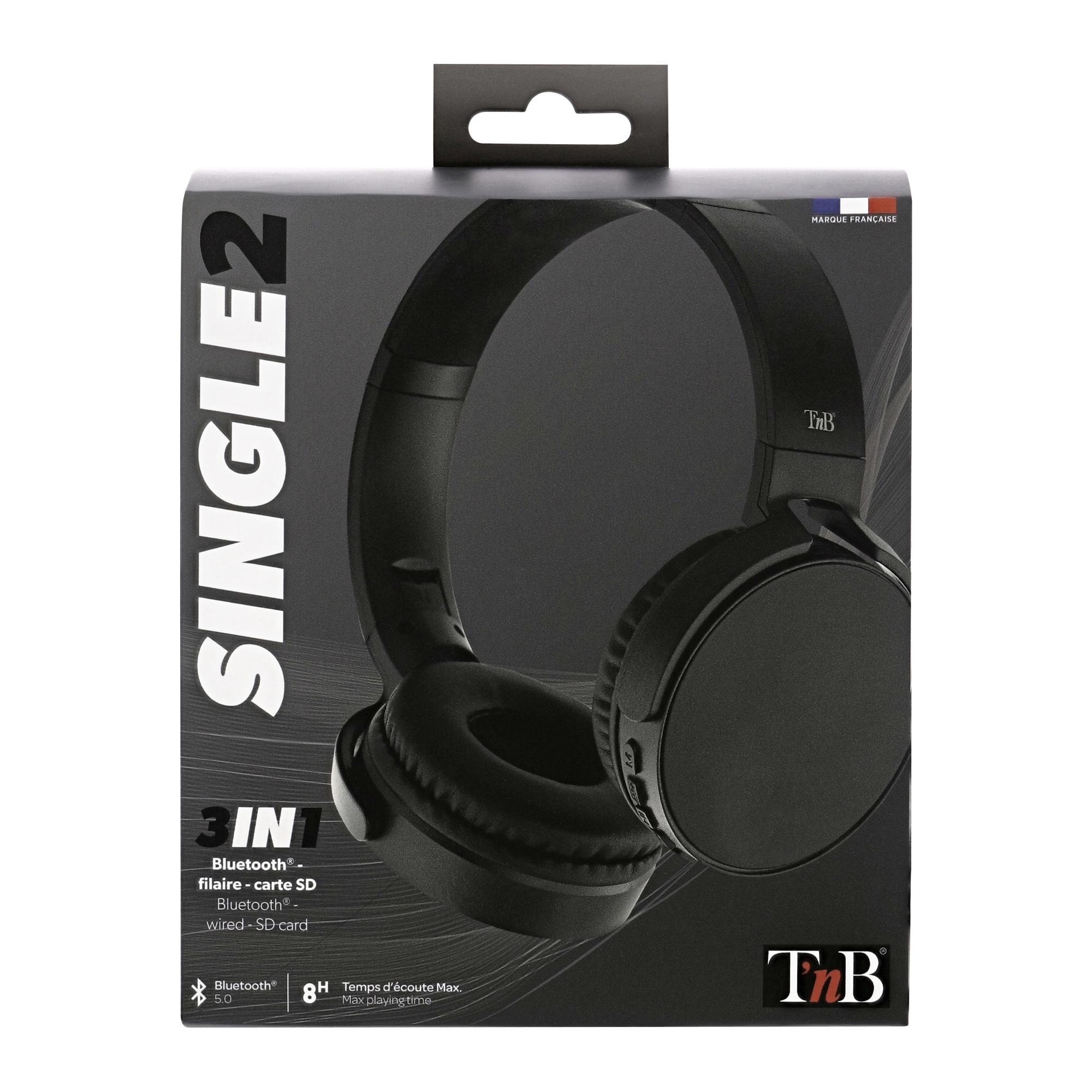 TNB SINGLE 2 - Auricular inalámbrico Bluetooth 5.0 - negro