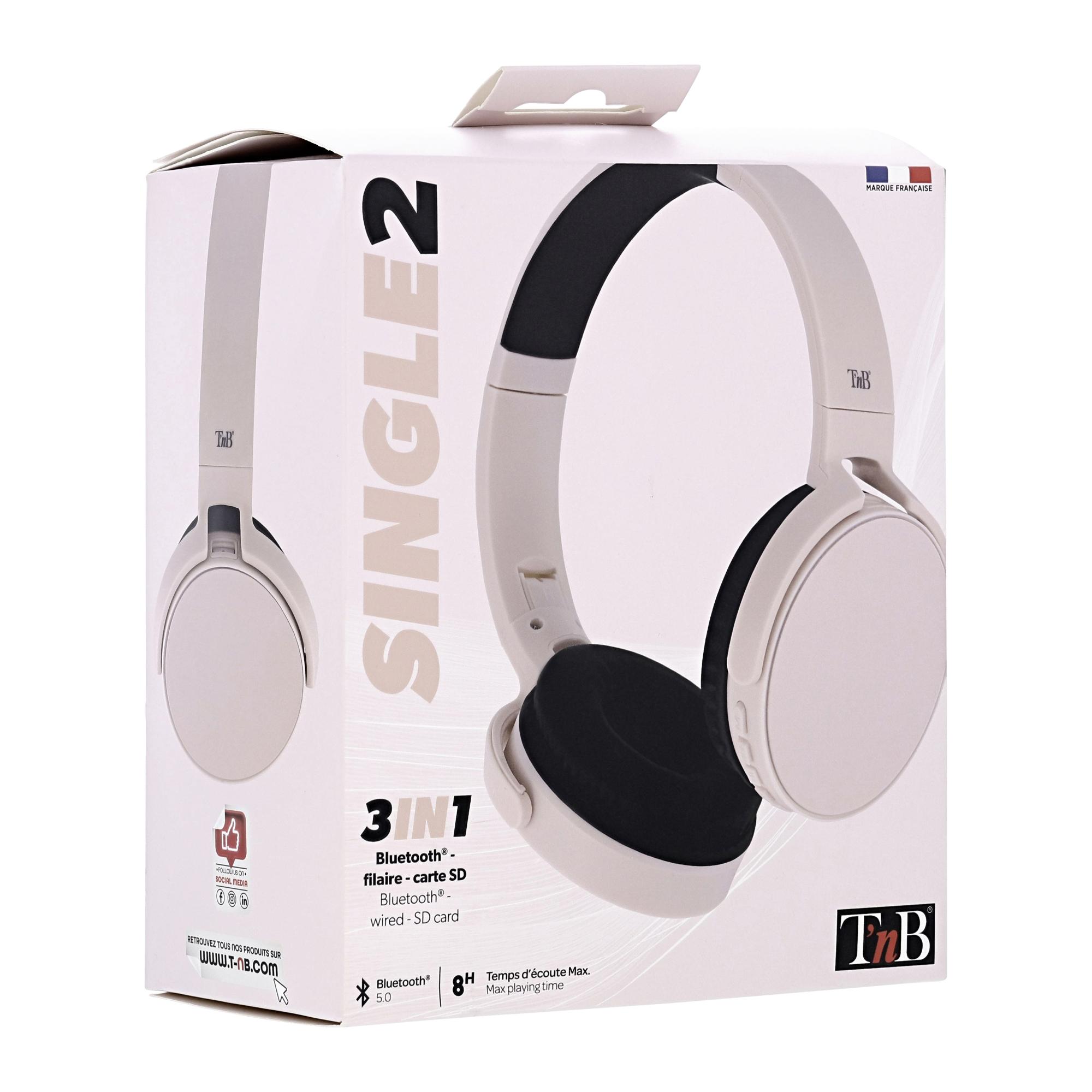 TNB SINGLE 2 - Auricular inalámbrico Bluetooth 5.0 - rosa