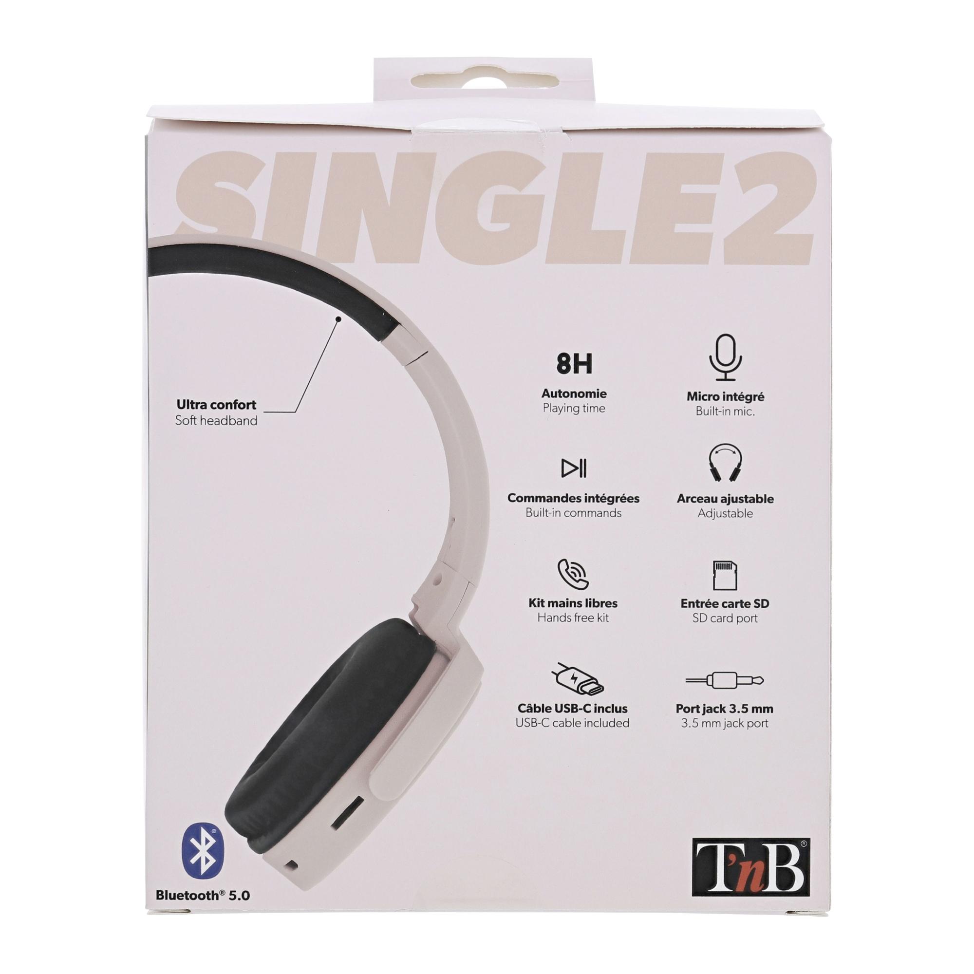 TNB SINGLE 2 - Auricular inalámbrico Bluetooth 5.0 - rosa