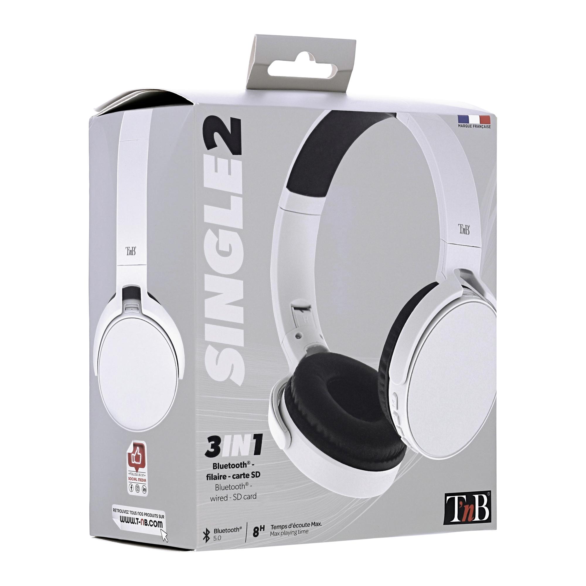 TNB SINGLE 2 - Auricular inalámbrico Bluetooth 5.0 - gris