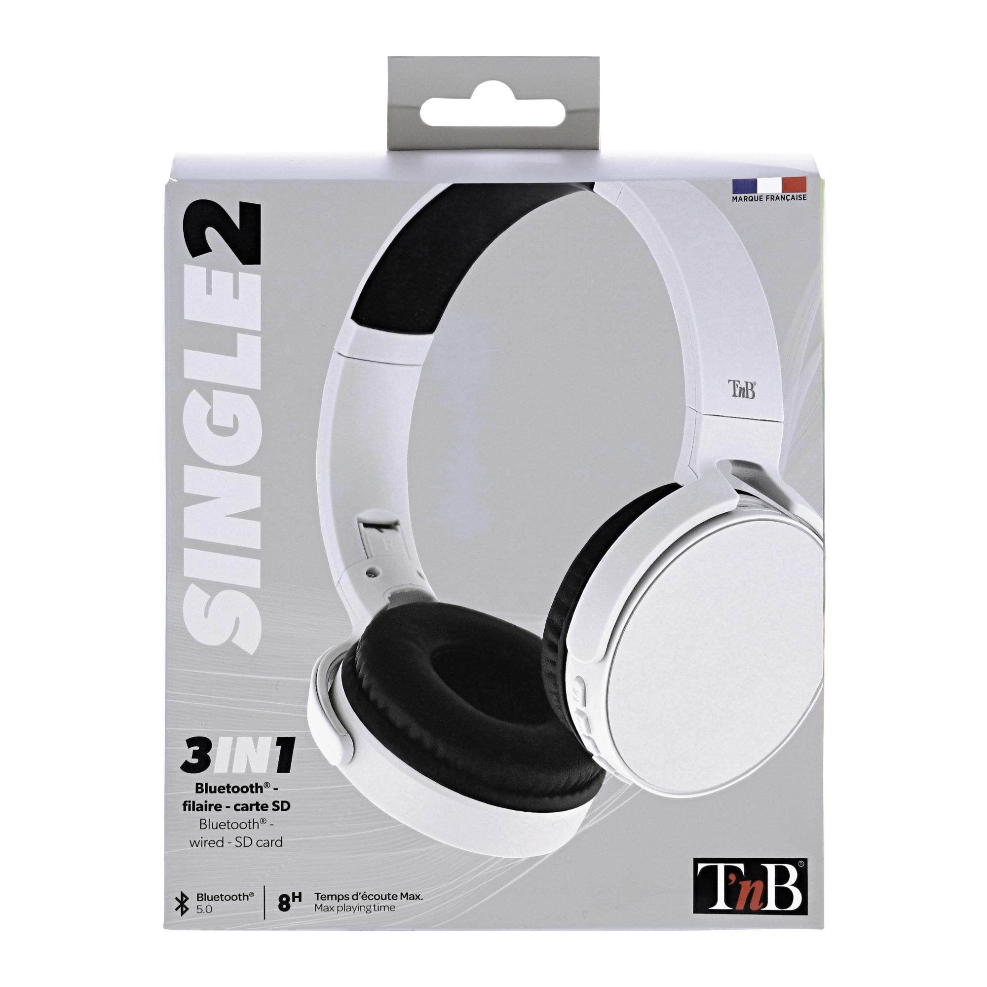 TNB SINGLE 2 - Auricular inalámbrico Bluetooth 5.0 - gris