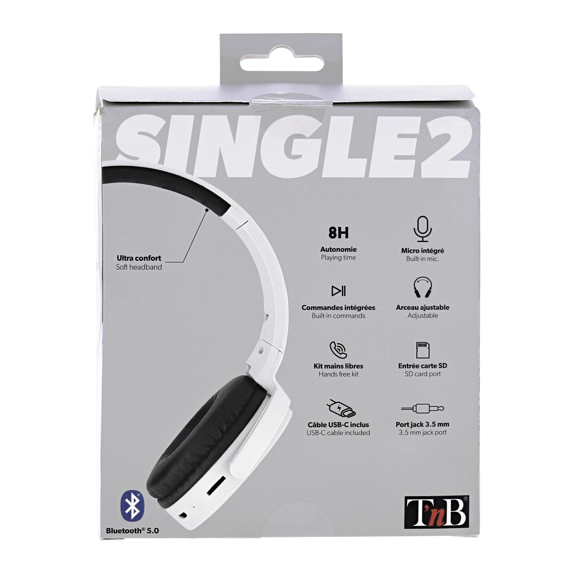 TNB SINGLE 2 - Auricular inalámbrico Bluetooth 5.0 - gris