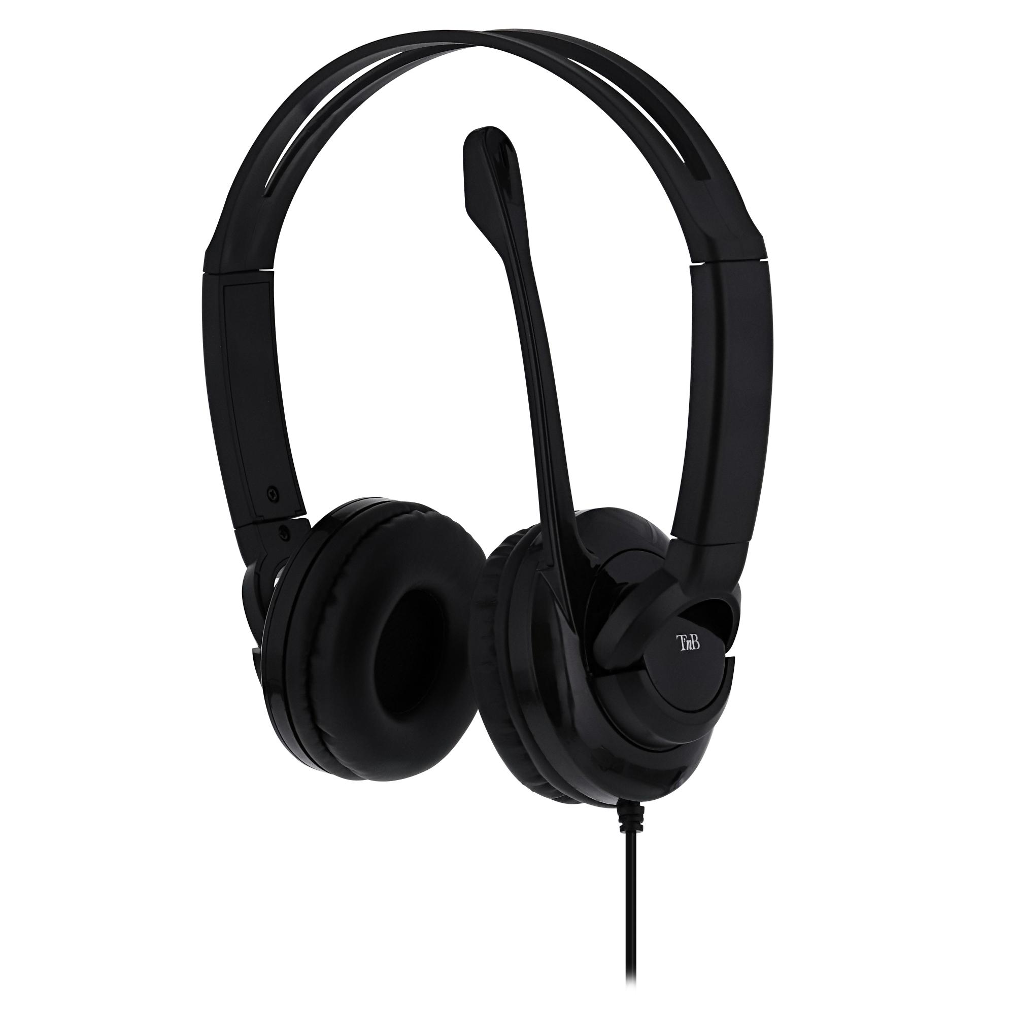 TNB HS-200 - Auricular multimedia ligero con cable - negro