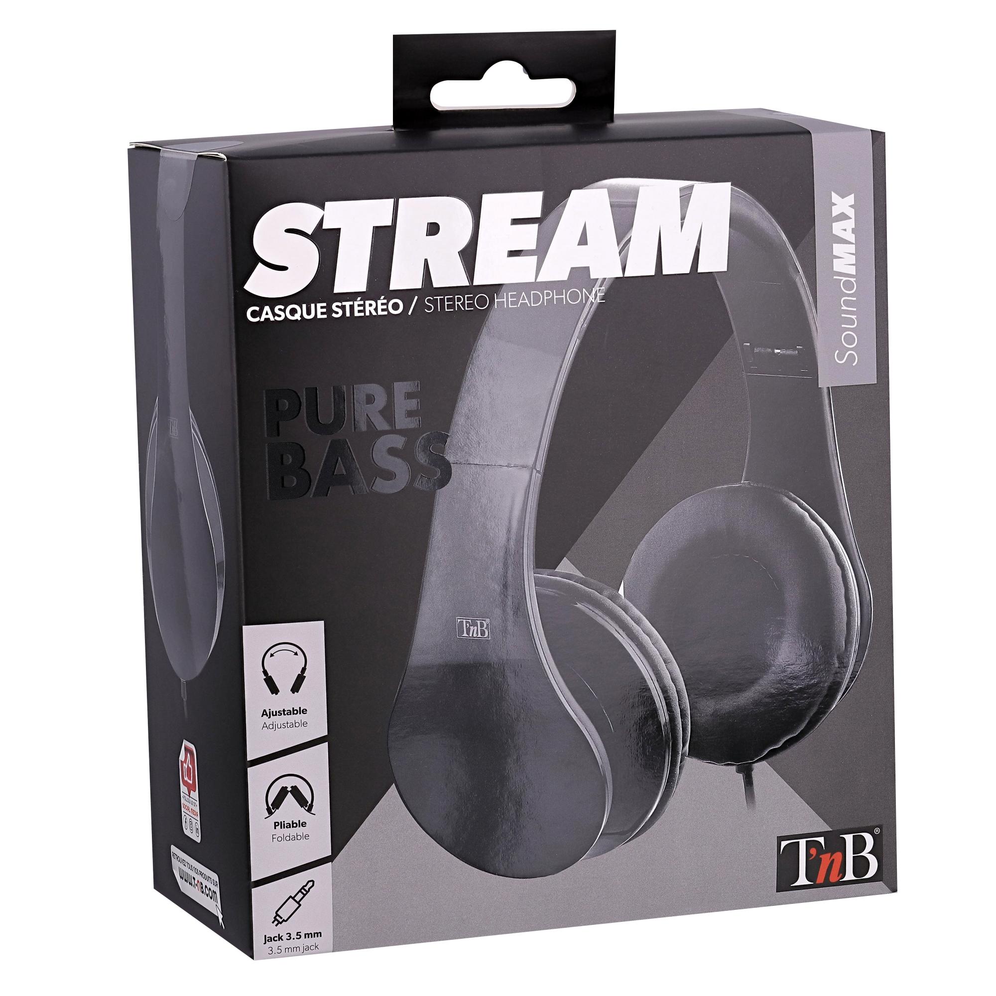 TNB STREAM - Auriculares estéreo plegables - Negro