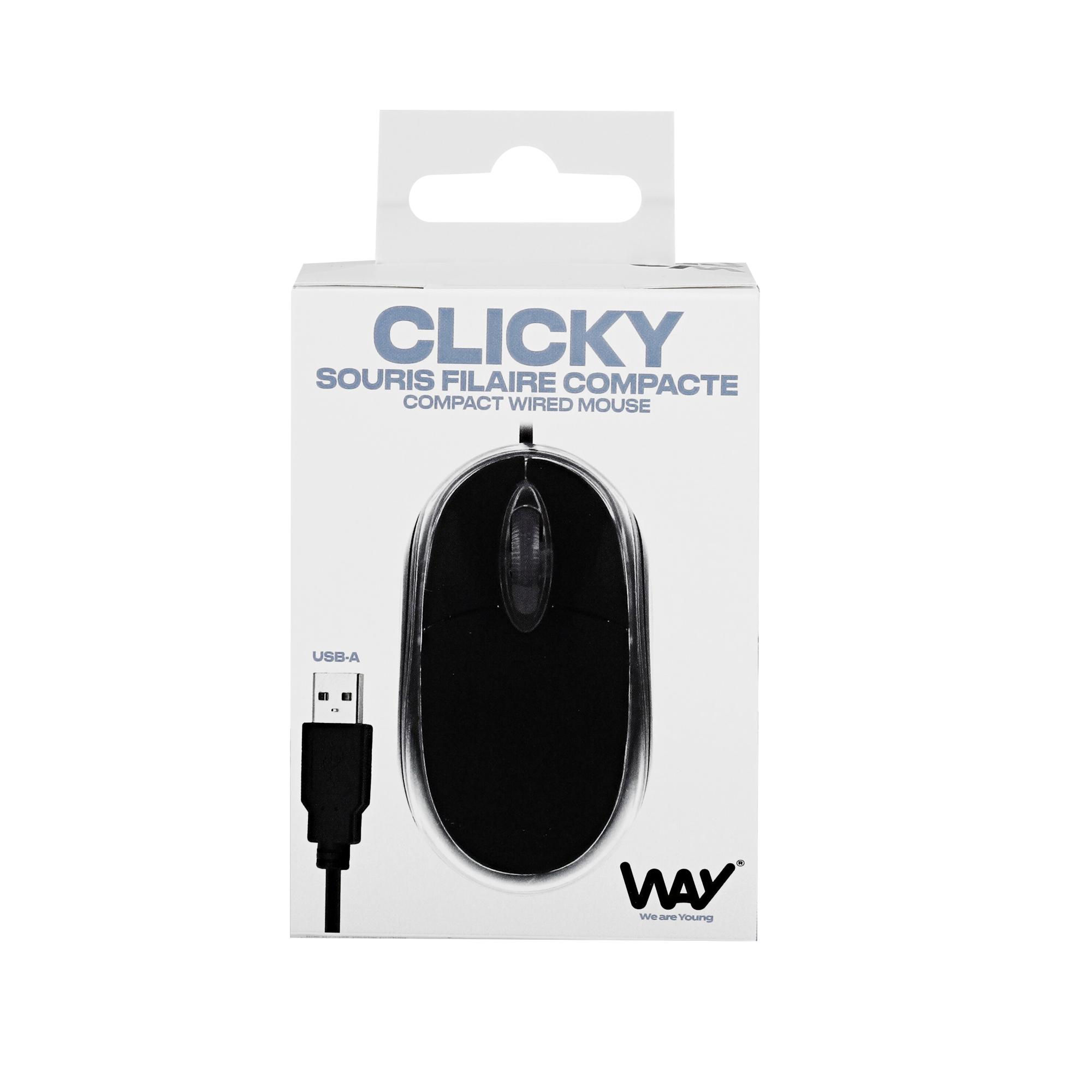 TNB WAY - Ratón óptico con cable - Negro