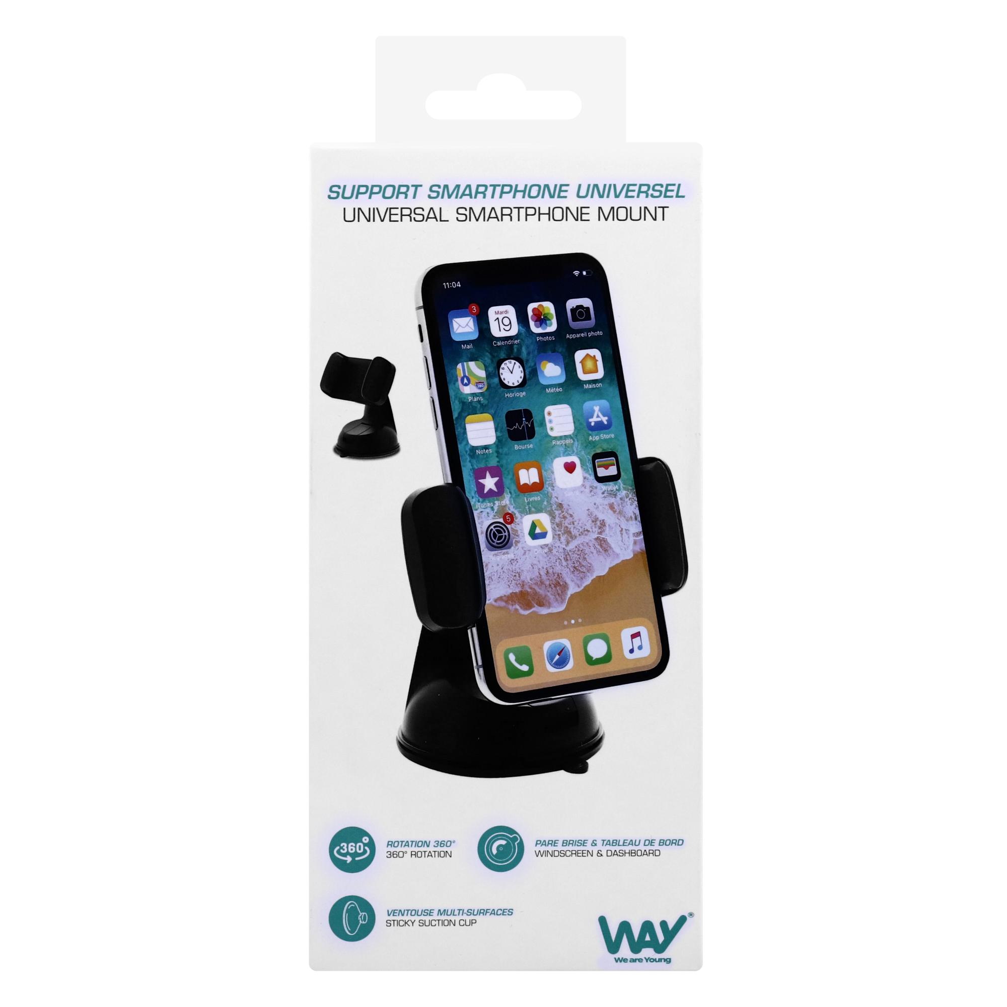 TNB WAY - Soporte universal de ventosas para parabrisas y salpicadero - negro