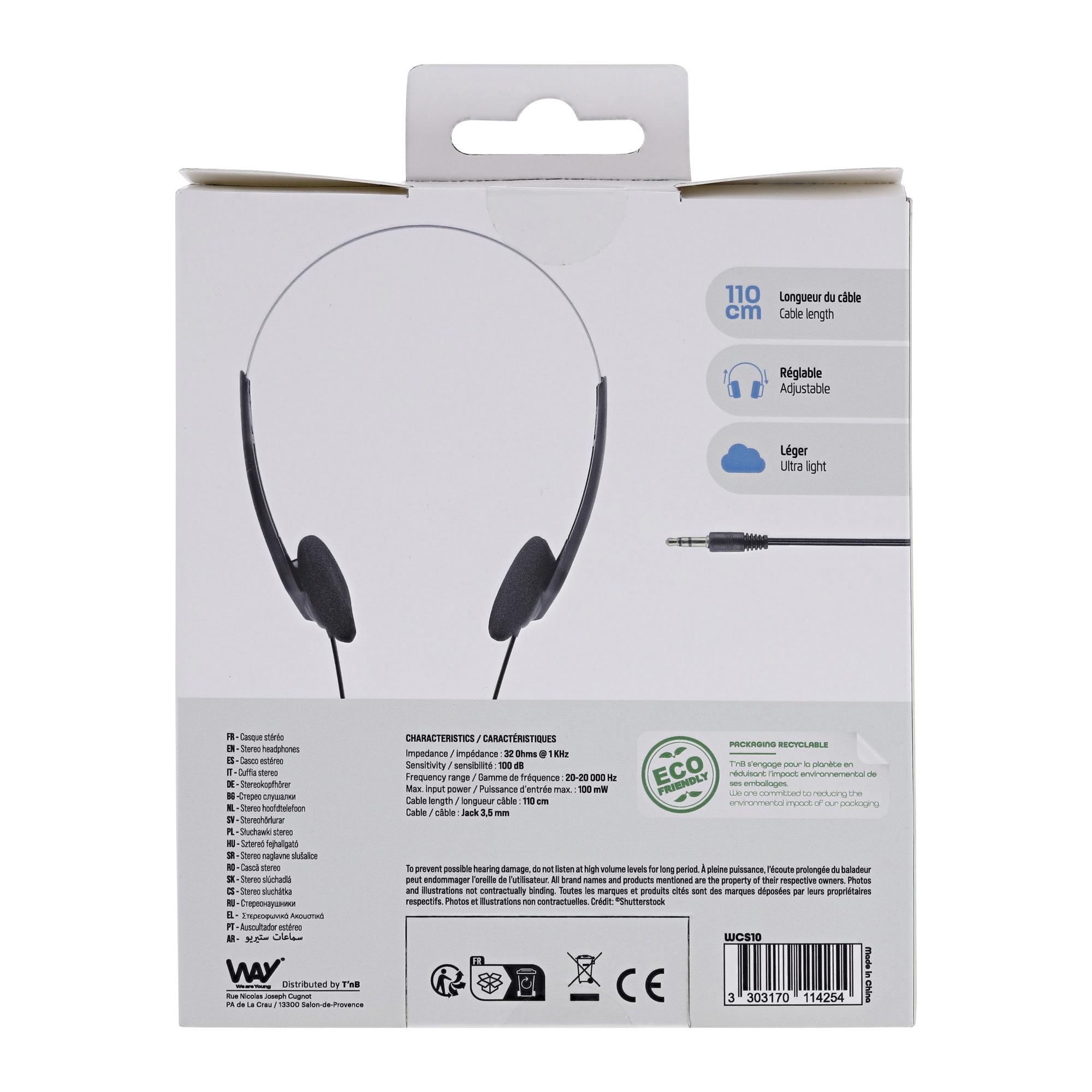 TNB WAY - Auriculares estéreo ONE - Negro