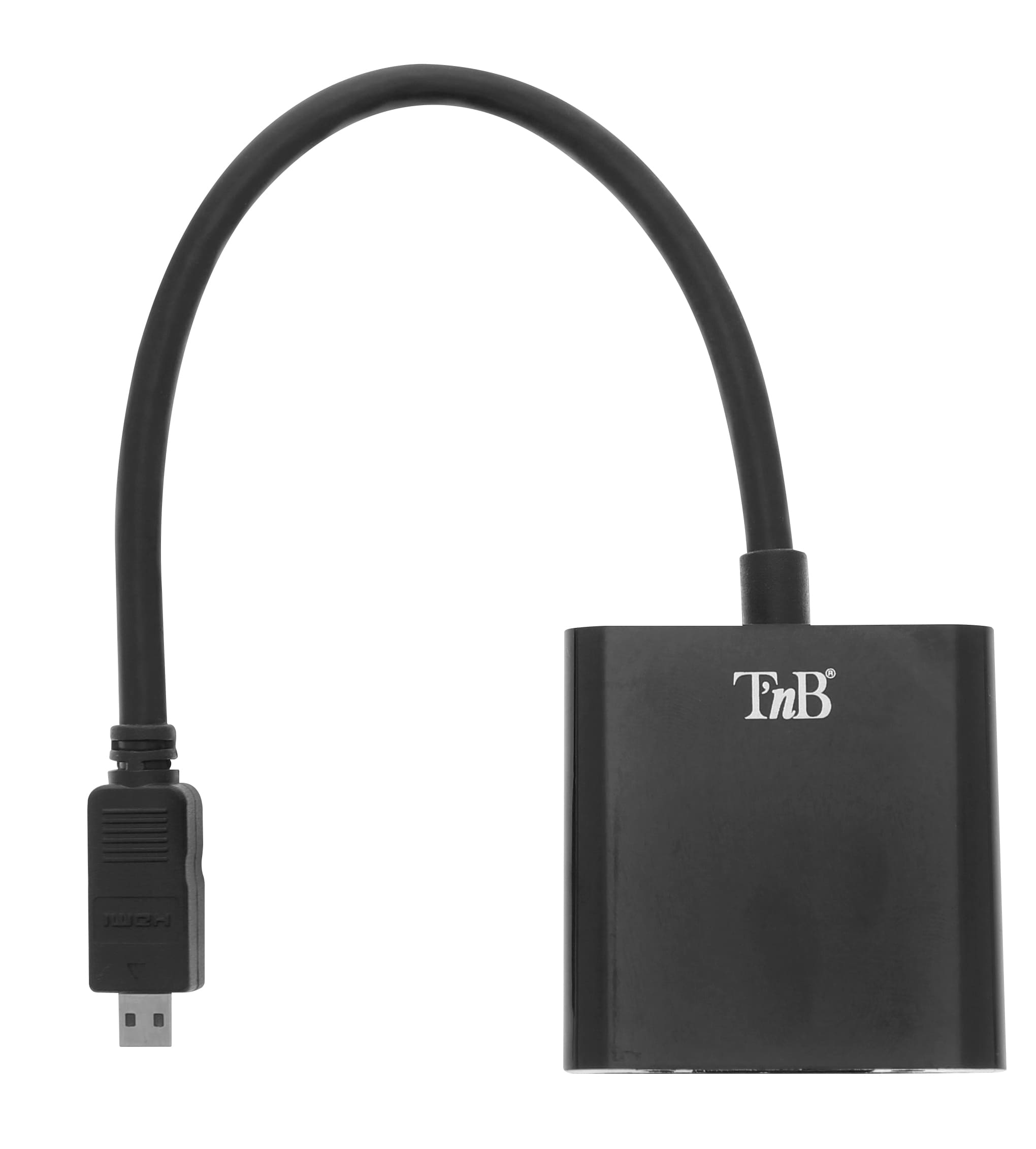 TNB Adaptador micro HDMI a VGA Negro