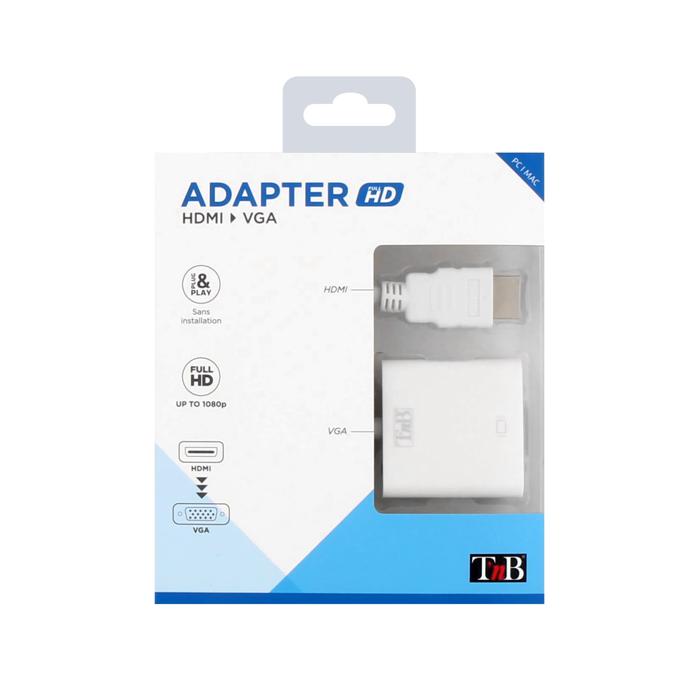 TNB Adaptador HDMI a VGA Blanco