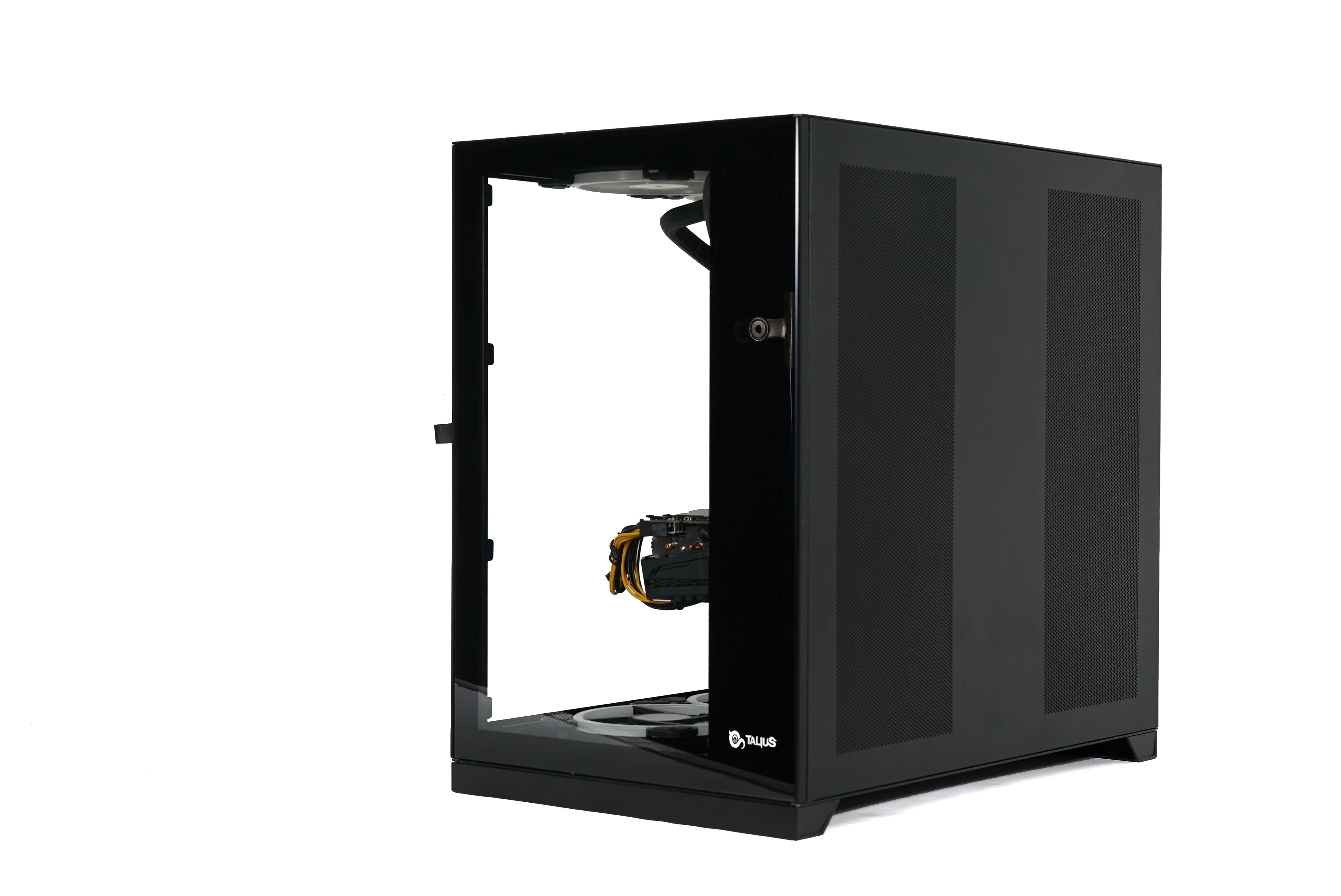 TALIUS CAJA PC GAMING ZEUS BLACK. VENTANA CRISTAL TEMPLADO FRONTAL Y PUERTA LATERAL. ESTRUCTURA MODULAR DOBLE CAMARA. USB 3.0 (NO INCLUYE VENTILADORES)