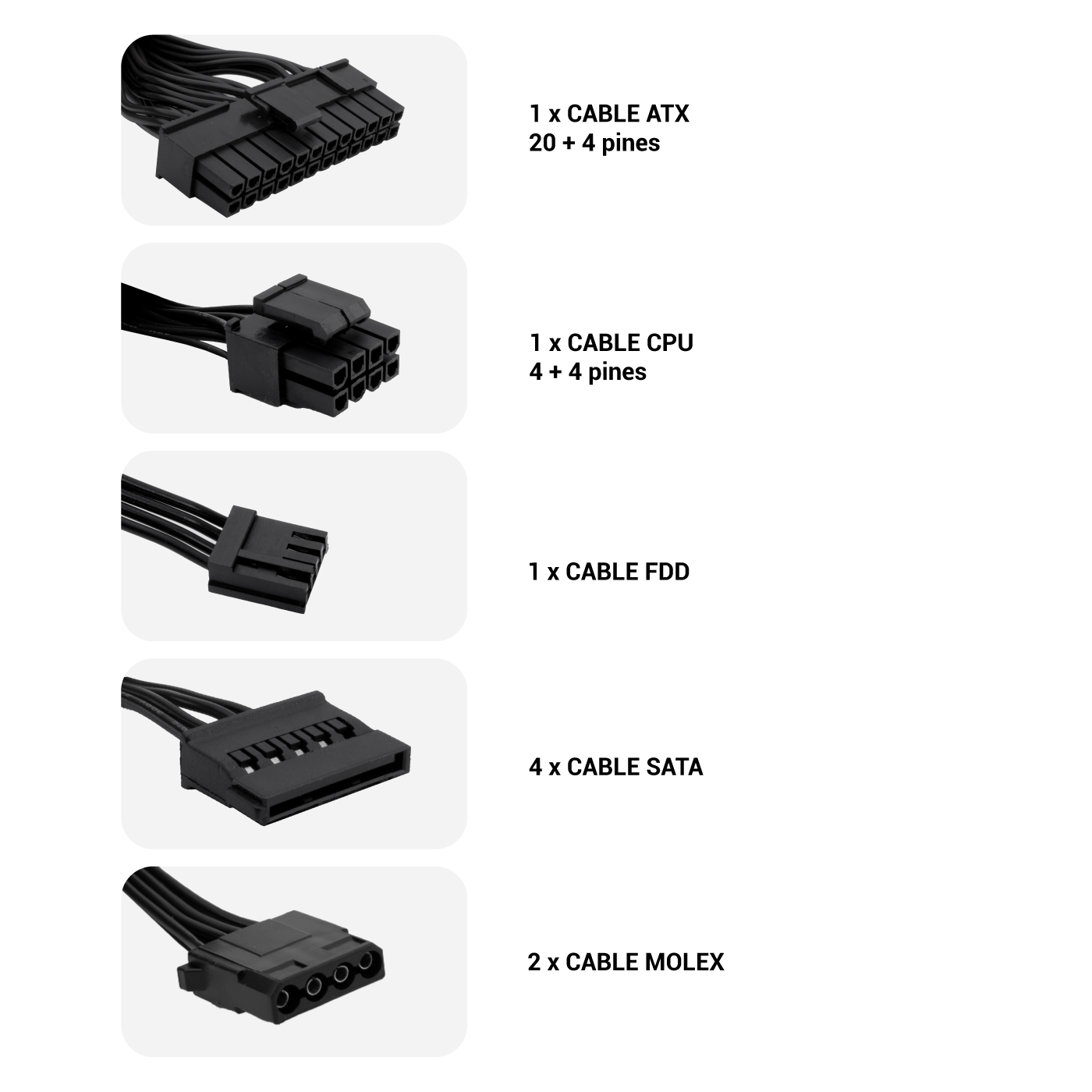 COOLBOX Fuente de alimentacion BASIC 500GR ATX 500W