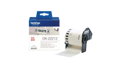 BROTHER Rollo de Cinta de Pelicula Plastica Continua Blanca de 62mm x 15,24m