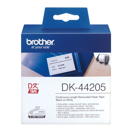 BROTHER Rollo de Papel Continuo Removible Blanco 62mm x 30,48m