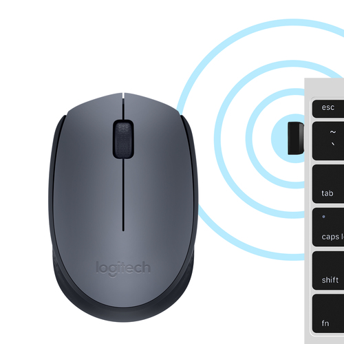 LOGITECH Raton m170 optico wireless gris