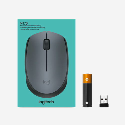 LOGITECH Raton m170 optico wireless gris