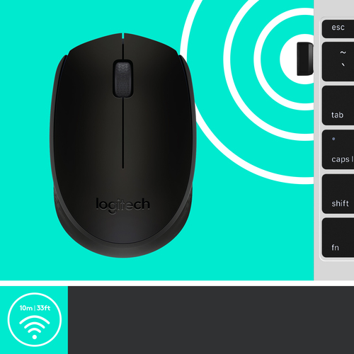 LOGITECH Raton m171 optico wireless negro
