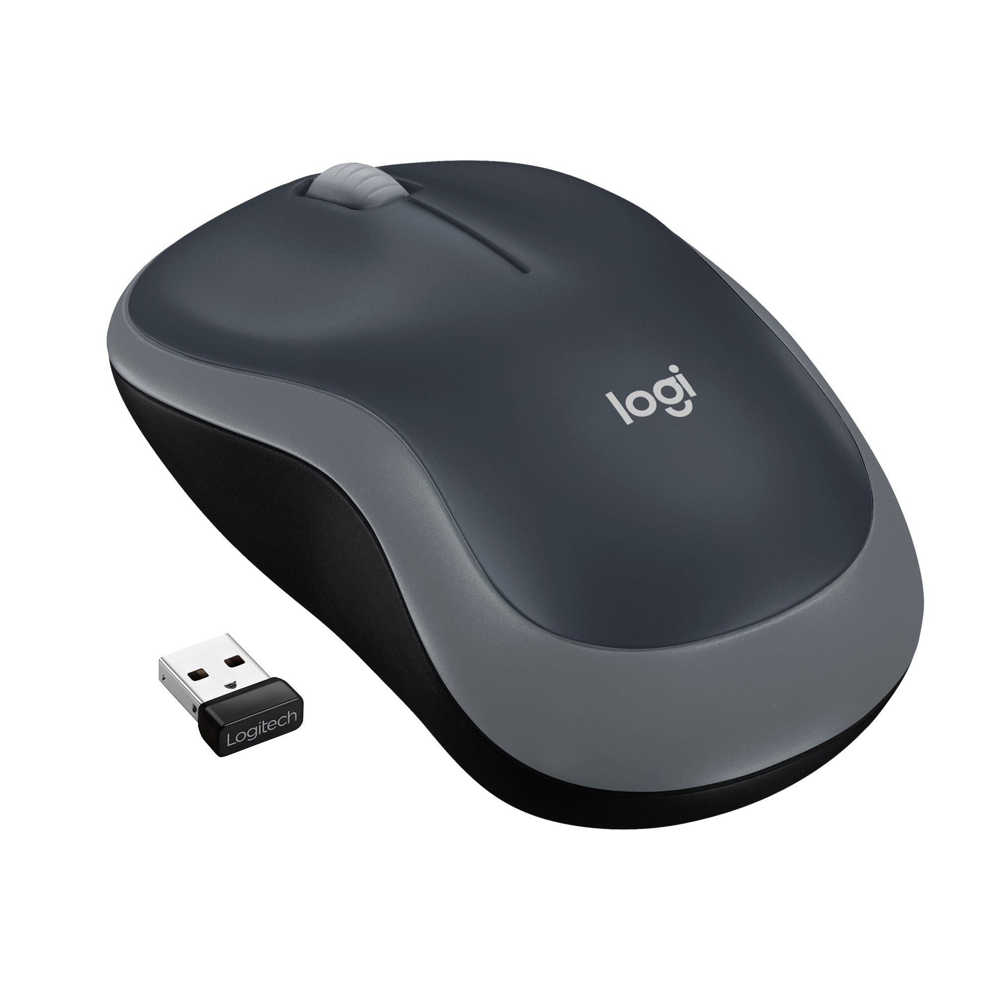 LOGITECH Raton m185 optico wireless gris 2.4ghz