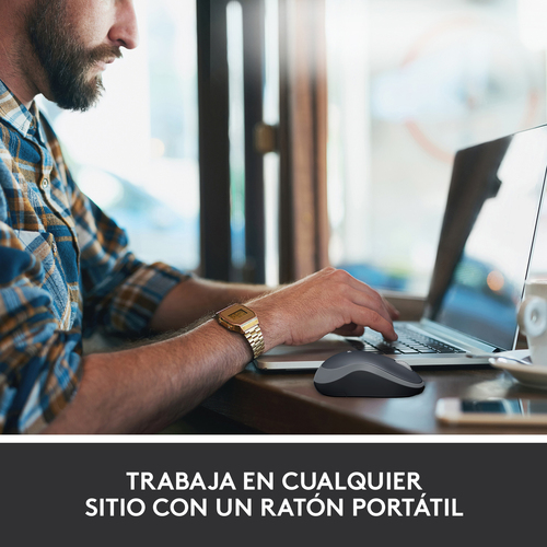 LOGITECH Raton m185 optico wireless gris 2.4ghz