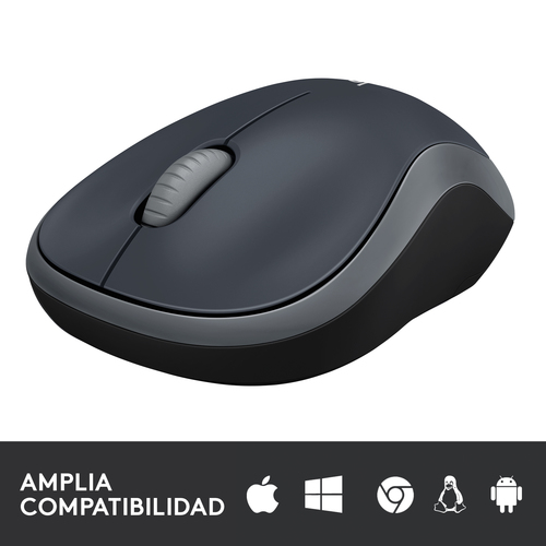 LOGITECH Raton m185 optico wireless gris 2.4ghz