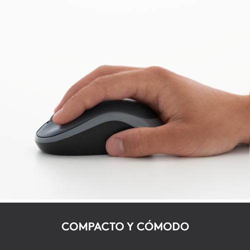 LOGITECH Raton m185 optico wireless gris 2.4ghz