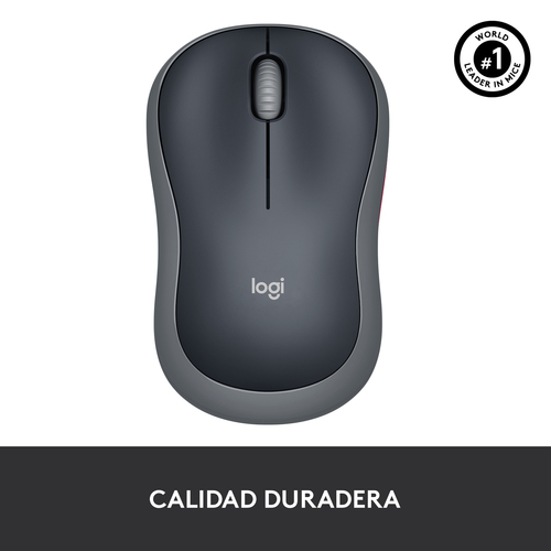 LOGITECH Raton m185 optico wireless gris 2.4ghz