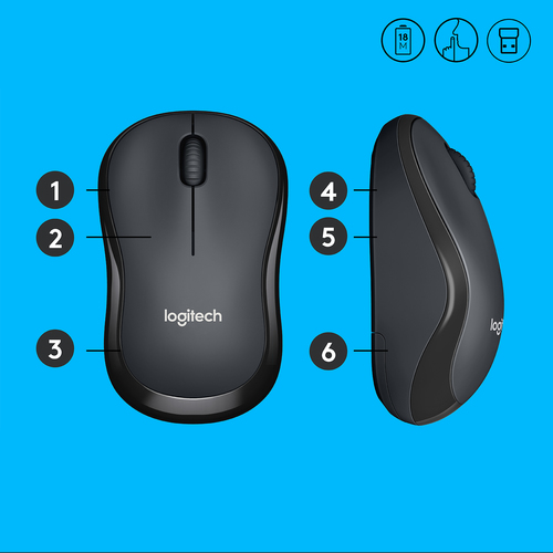 LOGITECH RATON M220 OPTICO WIRELESS SILENT GRIS
