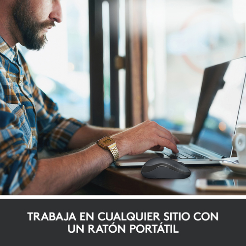 LOGITECH RATON M220 OPTICO WIRELESS SILENT GRIS