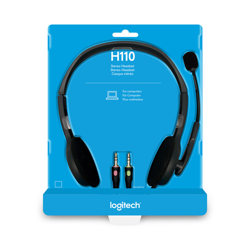 LOGITECH AURICULARES CON MICROFONO HEADSET H110 - 981-000271