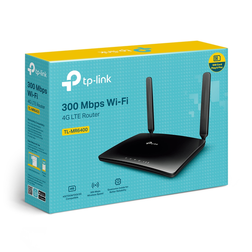 TP-LINK Router TL-MR6400 inalambrico N 4G LTE de 300 Mbps