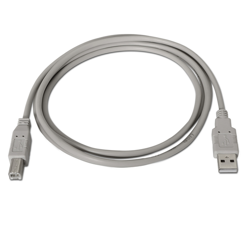 AISENS - CABLE USB 2.0 IMPRESORA, TIPO A/M-B/M, BEIGE, 3.0M