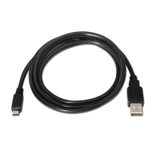 AISENS - CABLE USB 2.0, TIPO A/M-MICRO B/M, NEGRO, 0.8M