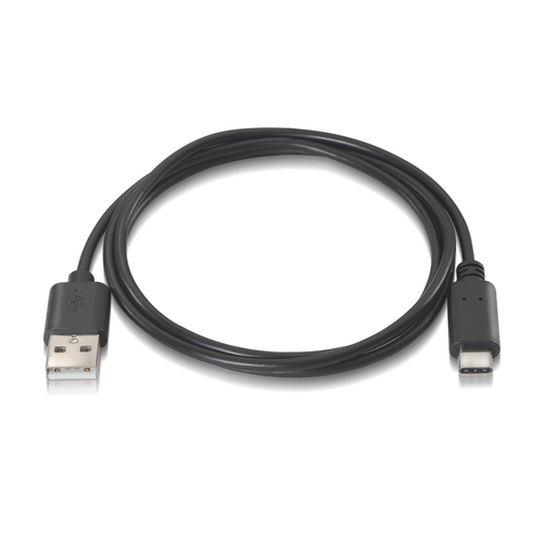 AISENS - CABLE USB 2.0 3A, TIPO USB-C/M-A/M, NEGRO, 2.0M