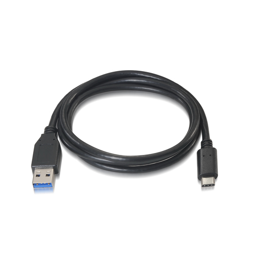 AISENS - CABLE USB 3.1 GEN2 10GBPS 3A, TIPO USB-C/M-A/M, NEGRO, 1.0M