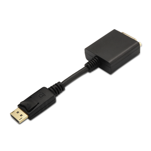 AISENS - CONVERSOR DISPLAYPORT A DVI SINGLE LINK, DP/M-DVI/H, NEGRO, 15CM
