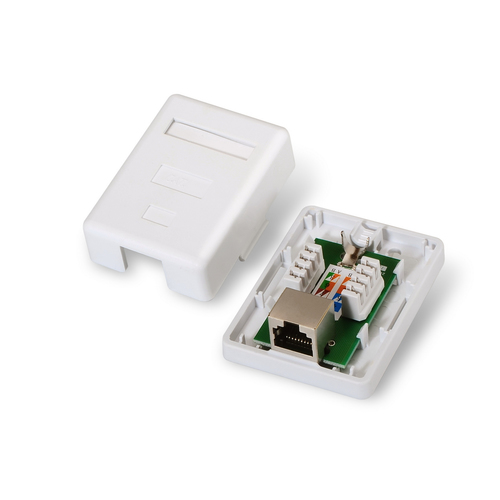 AISENS - ROSETA DE SUPERFICIE RJ45 CAT.6 FTP 1 TOMA, BLANCO