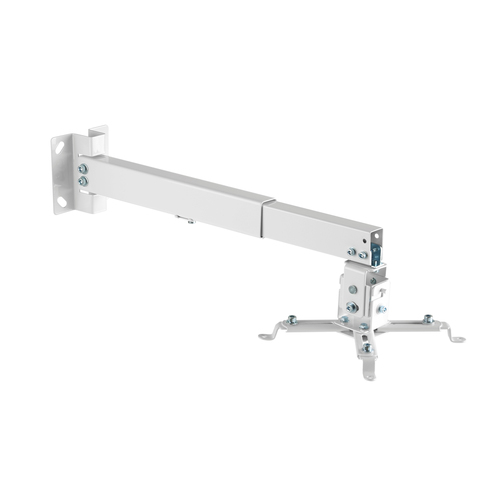 AISENS - SOPORTE UNIVERSAL ECO INCLINABLE Y EXTENSIBLE DE TECHO/PARED PARA PROYECTOR 20KG, BLANCO