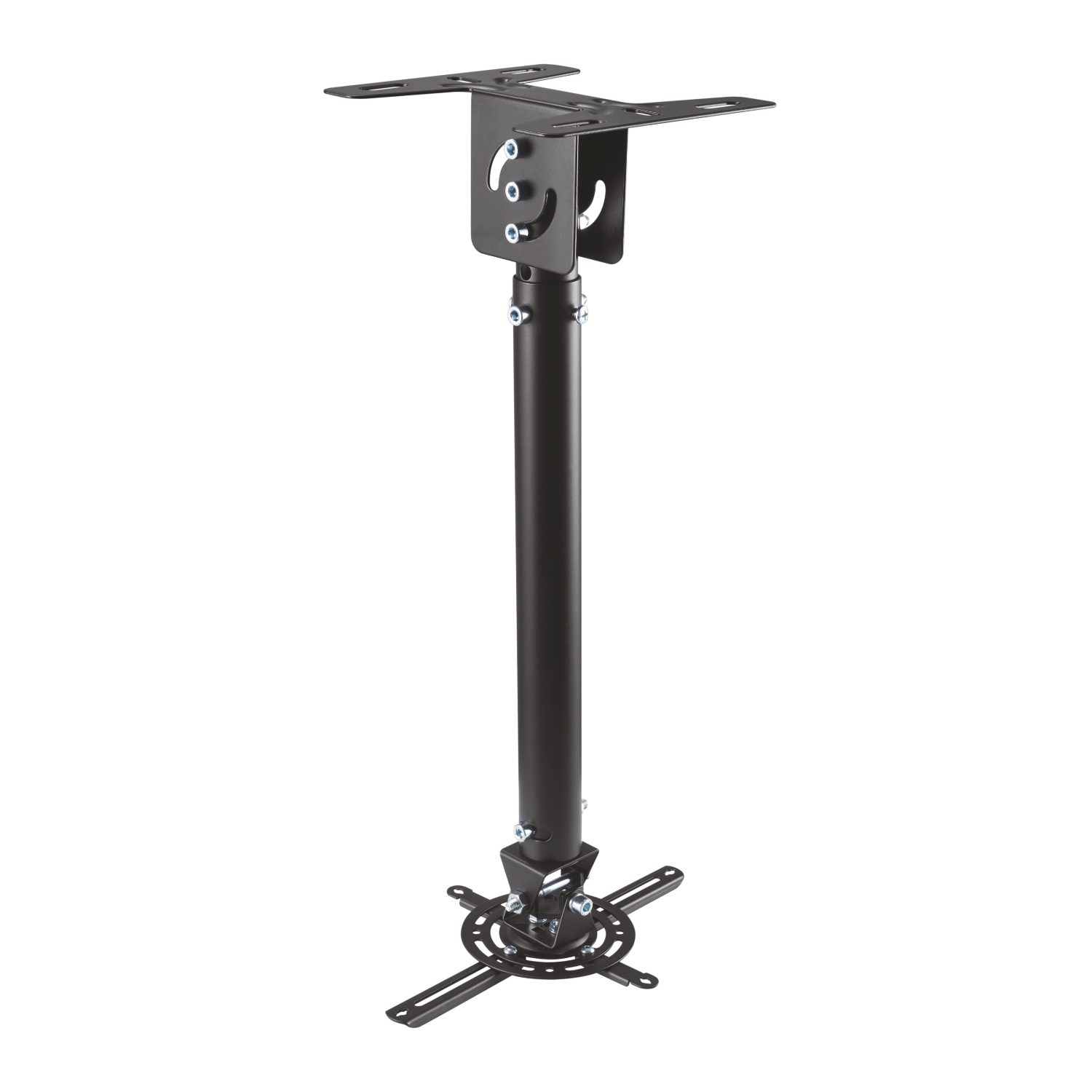 AISENS - SOPORTE UNIVERSAL PRO GIRATORIO, INCLINABLE Y EXTENSIBLE DE TECHO PARA PROYECTOR 20KG, NEGR