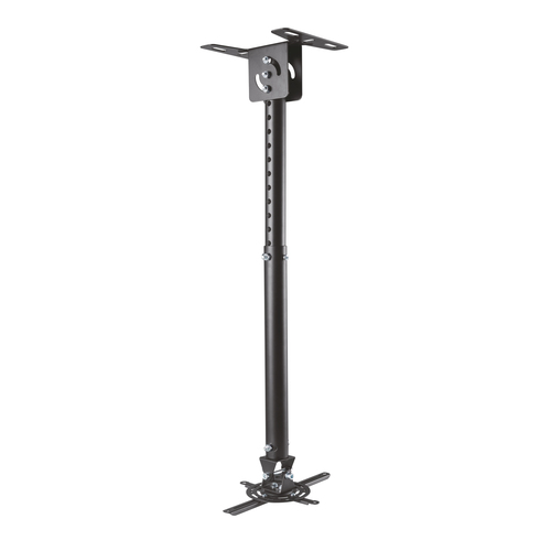 AISENS - SOPORTE UNIVERSAL PRO GIRATORIO, INCLINABLE Y EXTENSIBLE DE TECHO PARA PROYECTOR 20KG, NEGR