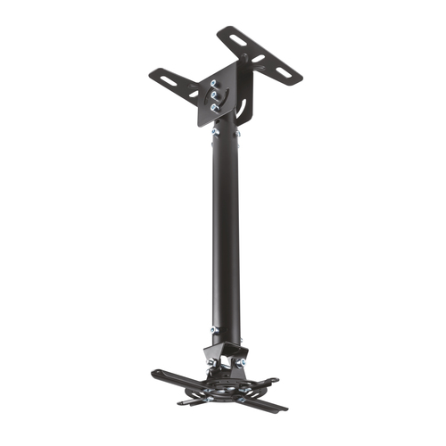 AISENS - SOPORTE UNIVERSAL PRO GIRATORIO, INCLINABLE Y EXTENSIBLE DE TECHO PARA PROYECTOR 20KG, NEGR