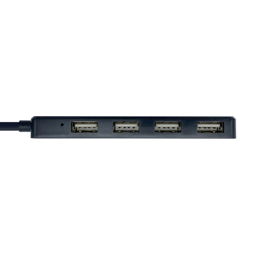 AISENS - HUB USB 2.0, TIPO A/M-4XTIPO A/H, NEGRO, 30CM