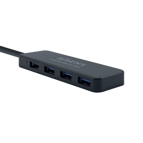 AISENS HUB USB 3.0 TIPO A/M-4 X TIPO A/H NEGRO 30CM