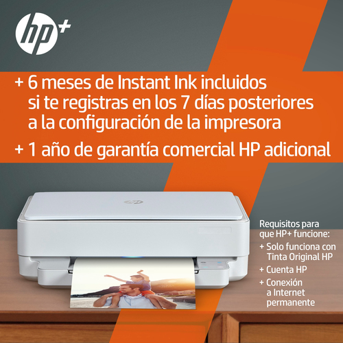 HP multifuncion inkjet ENVY 6022e (Opcion HP+ solo consumible original, cuenta HP, conexion)